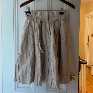 High waisted skirt knee length